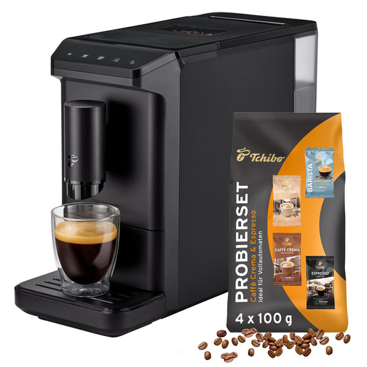 Kaffeevollautomat Esperto mini für Caffè Crema und Espresso 16cm breit kompakt inklusive Probierset gratis