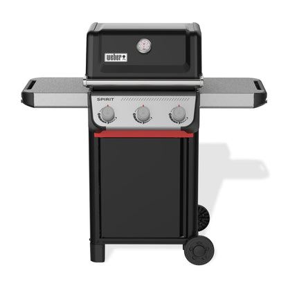 Spirit E310 Gasgrill 3 Brenner SnapJet Zündung Räder Warmhalterost 51x46cm Grillfläche Schwarz Silber