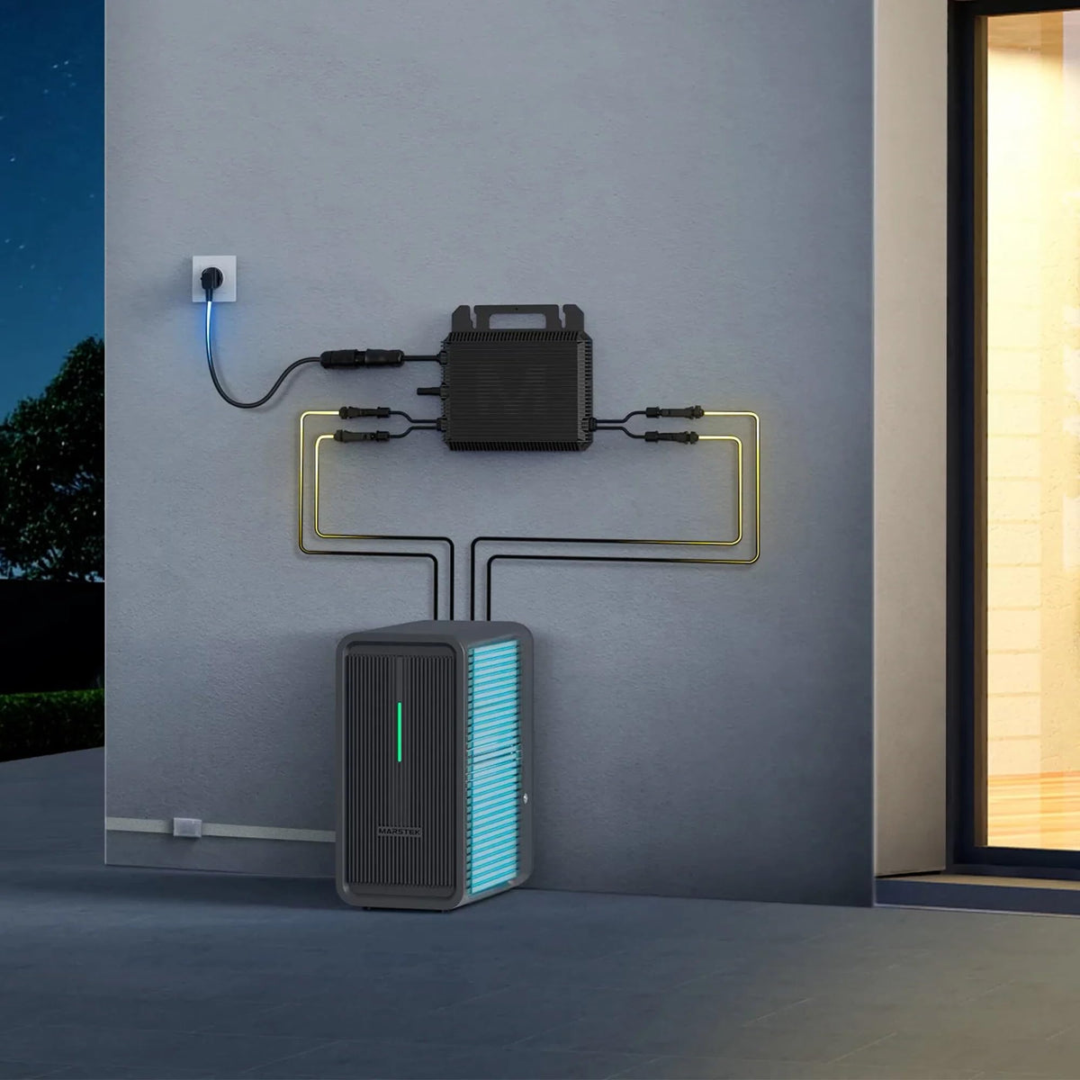 B2500 Balkonkraftwerkspeicher 2025 Upgrade 1600W Solar 2240Wh LiFePO4 6000 Zyklen erweiterbar 8960Wh IP65