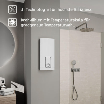 Durchlauferhitzer DHB 18 21 24 ST Trend gradgenaue Temperaturwahl 3i Technologie VDE geprüft Energieklasse A