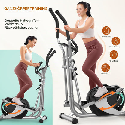 Leiser magnetischer Crosstrainer für Zuhause mit 16 Widerstandsstufen 6kg Schwungrad LCD Pulsmessung