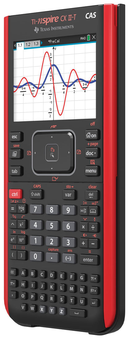 Nspire CX II T CAS Graphikrechner, 800 Funktionen, Farbdisplay, 3D Anzeige, CAS, 90 MB Speicher, Akku, MINT