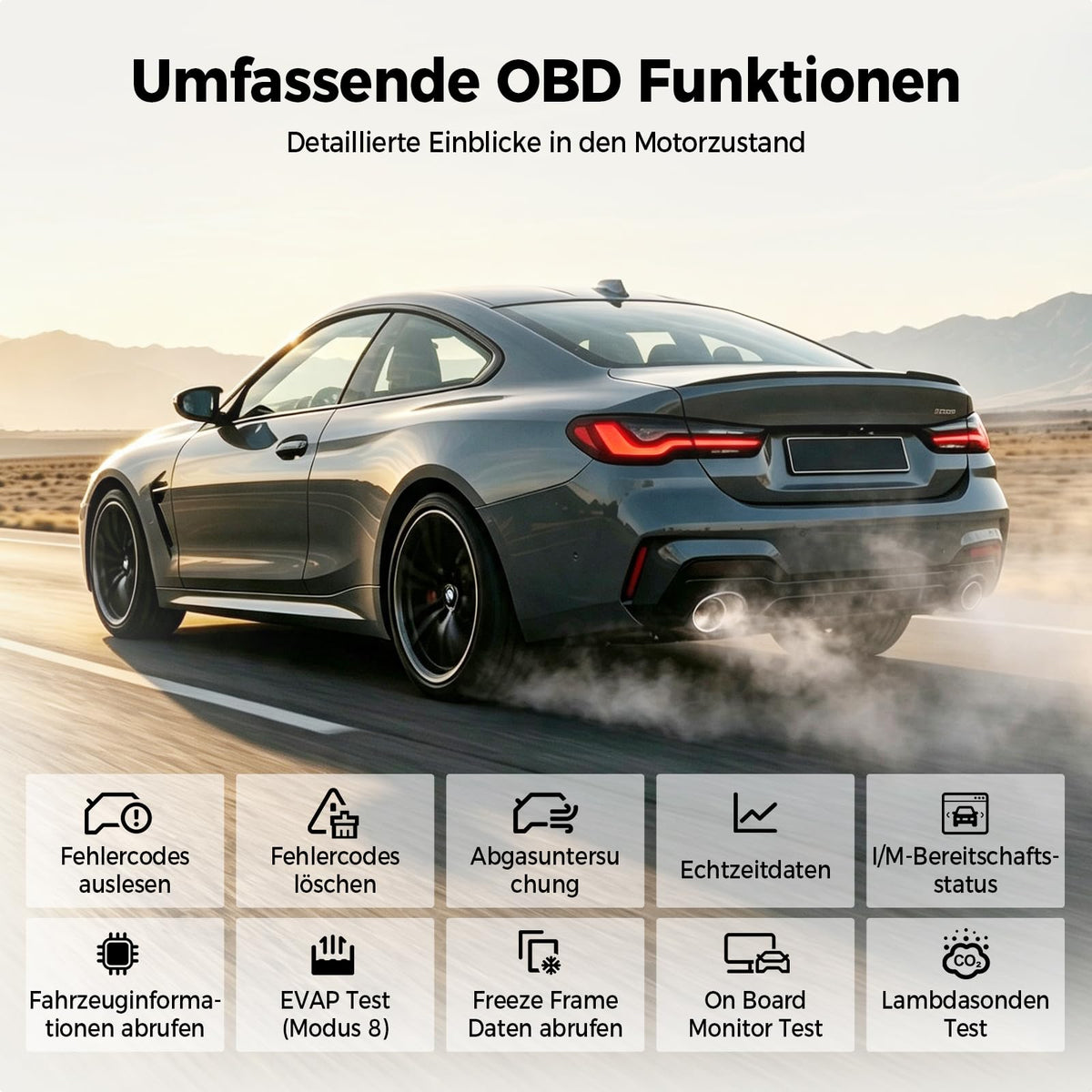 ArtiDiag600 Pro universelles OBD2 Diagnosegerät mit 9 Servicefunktionen
