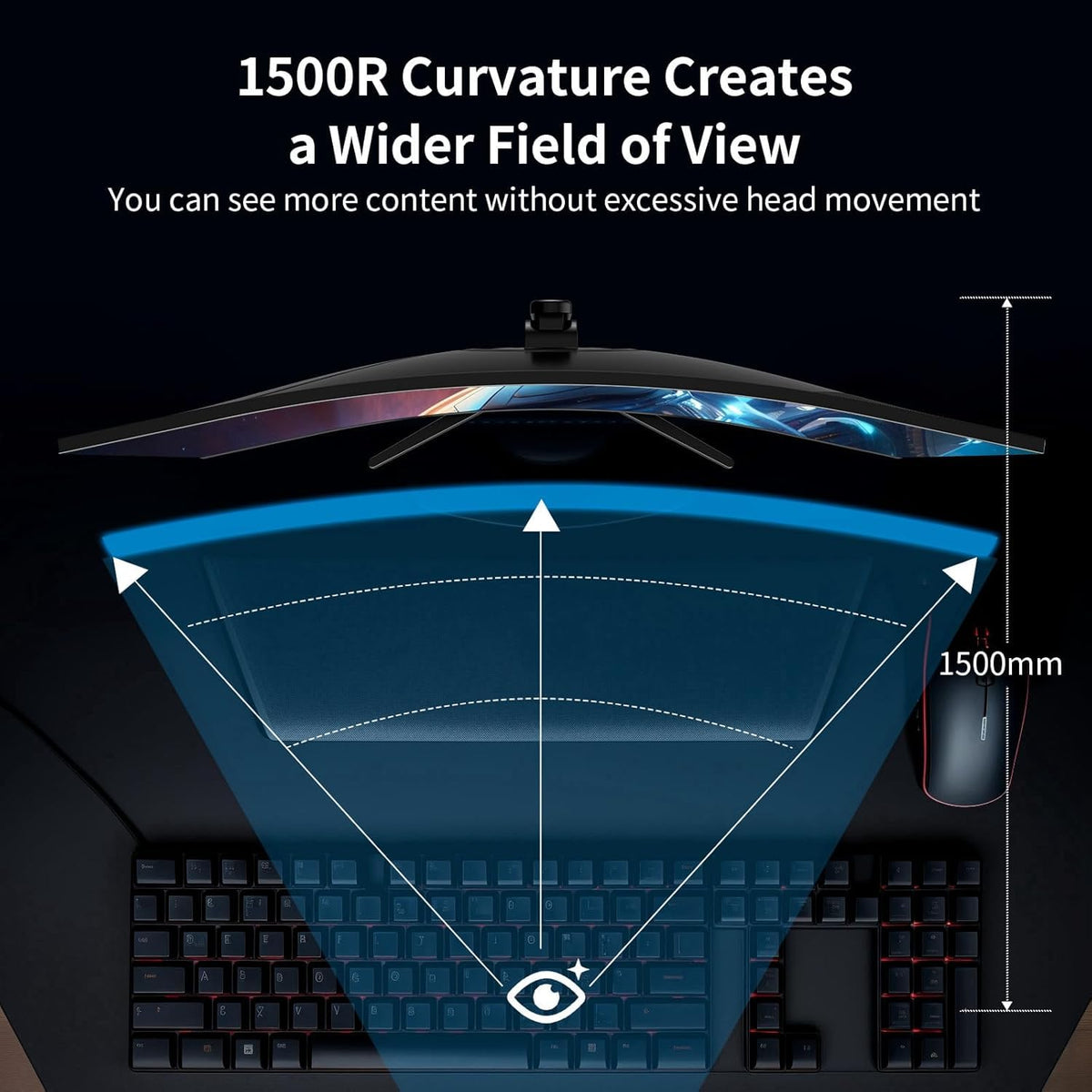 34 Zoll Curved 1500R Gaming Monitor 165Hz 3440x1440 1ms MPRT FreeSync HDR VA 2xHDMI 2.1 1xDP 1.4 MFG34C5Q