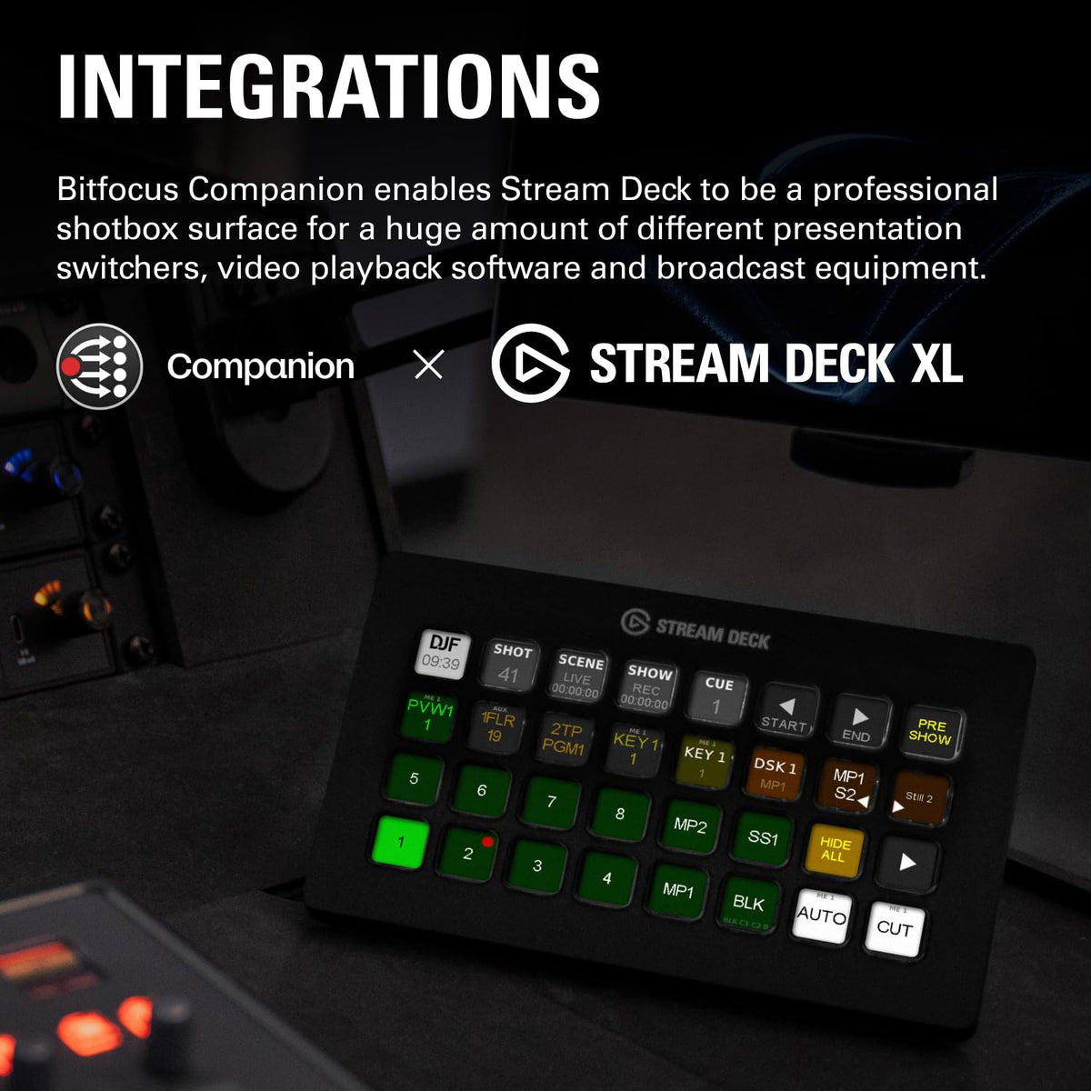 Stream Deck XL, Studio Controller, 32 Tasten, unbegrenzte Aktionen, Integrationen, visuelles Feedback, Mac/PC