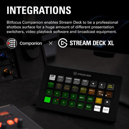 Stream Deck XL, Studio Controller, 32 Tasten, unbegrenzte Aktionen, Integrationen, visuelles Feedback, Mac/PC