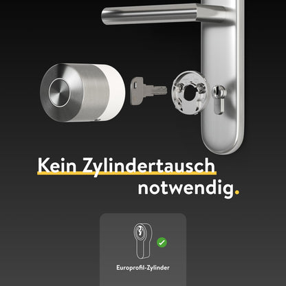 Smart Lock Pro mit Bluetooth, WLAN, Matter, Smart Home, Fernsperren, einfache Nachrüstung ohne Zylindertausch