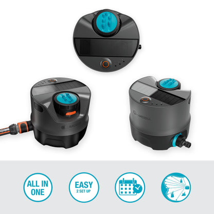 AquaPrecise Bewässerungssystem für Rasenflächen bis 320 m² solarbetrieben Wasserverteilung Bluetooth 16000 20