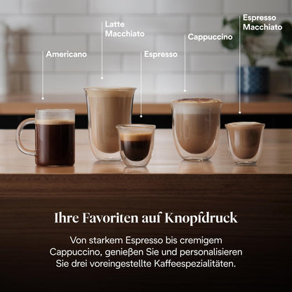 Siebträgermaschine La Specialista Arte EC9155.MB 8 Mahlgrade 15 Bar 3 Temperaturen Milchschaumdüse Barista Kit