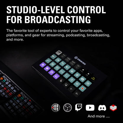 Stream Deck XL, Studio Controller, 32 Tasten, unbegrenzte Aktionen, Integrationen, visuelles Feedback, Mac/PC