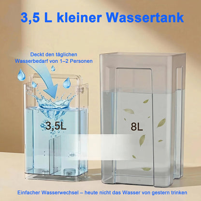 UV RO Tischwasserfilter 8 Stufen mit Heißwasserspender TDS Monitor ohne Installation für Büro Camping zu Hause