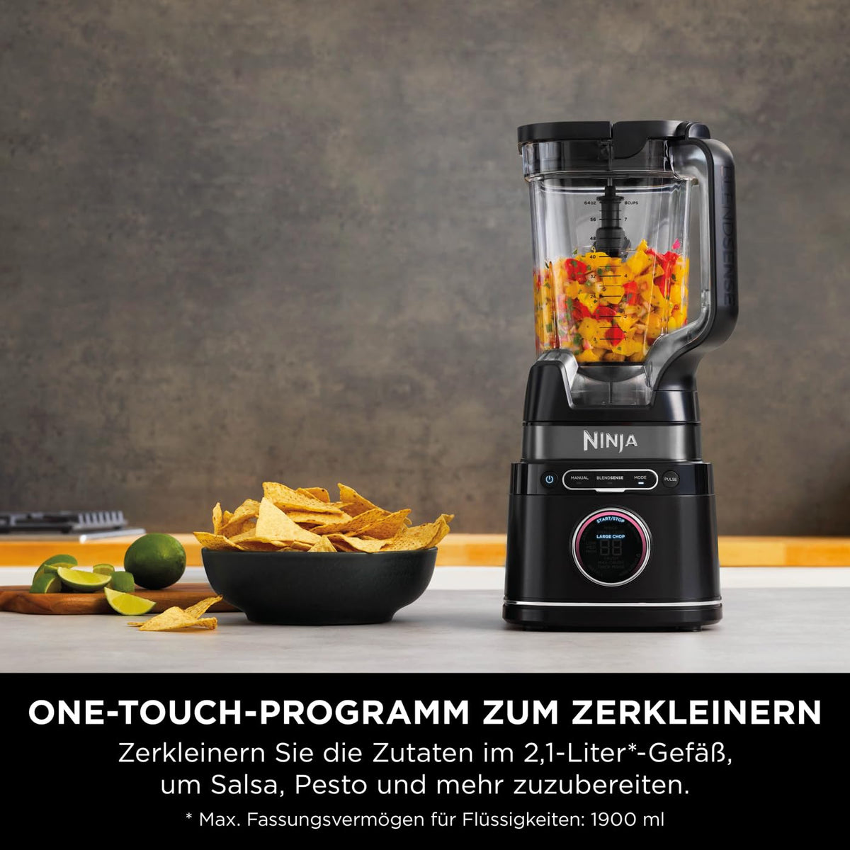 2 in 1 Detect Mixer Pro, 1200W, Krug, 2x Single Serve Tassen, Smoothies, Gemüse hacken, Frozen Drinks, TB301EU