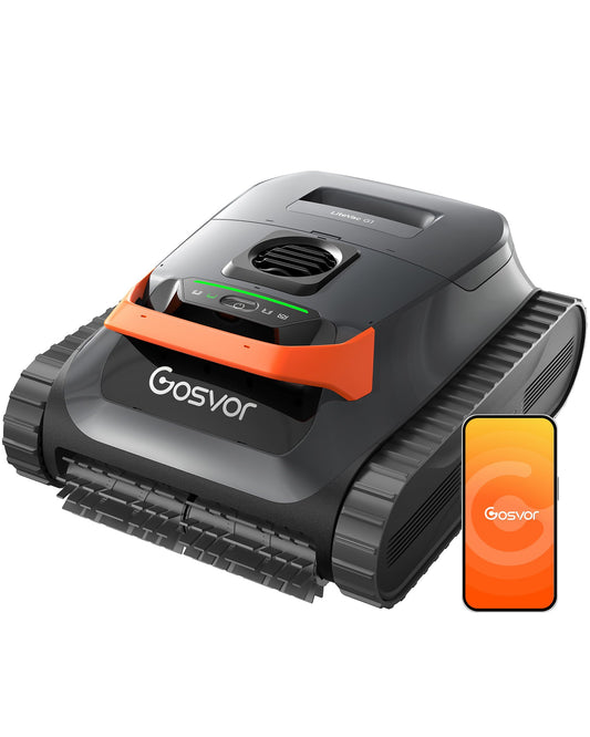 2026 Neu Akku Poolroboter 4in1 Wand Boden Wasserlinie Flachzone 200 Min 6,9 kg 3μm Filter bis 200m² Orange