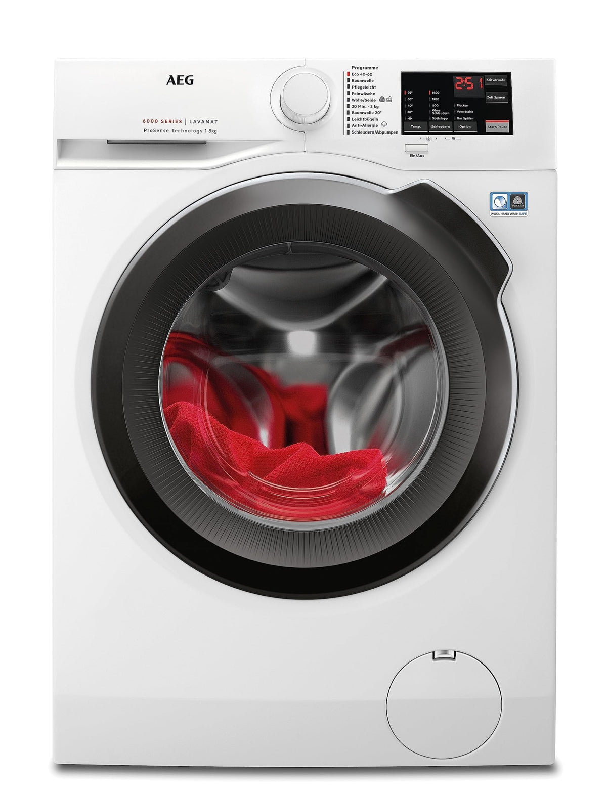 Waschmaschine 8 kg Serie 6000 ProSense Mengenautomatik Startzeitvorwahl 1400 U/min L6AMZ48FL Energieklasse A