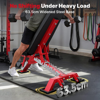 Hantelbank verstellbar bis 1050 kg Homegym Schrägbank Flachbank Negativbank 90% vormontiert