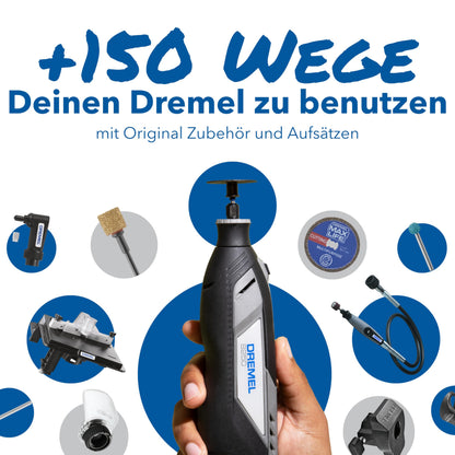 8250 12V Akku Rotationswerkzeug bürstenlos 5.000 bis 30.000 U/min 65 Zubehörteile 2 Akkus und Ladegerät