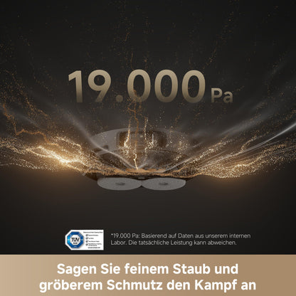 L40s Pro Ultra Wischsaugroboter, 19.000 Pa, Detangling DuoBrush, 180+ Objektumfahrung, 75°C Selbstreinigung