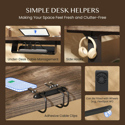 Höhenverstellbares Tischgestell E1 Pro Doppelmotor Kabelmanagement LED Höhenanzeige 4 Speicher Büro Homeoffice