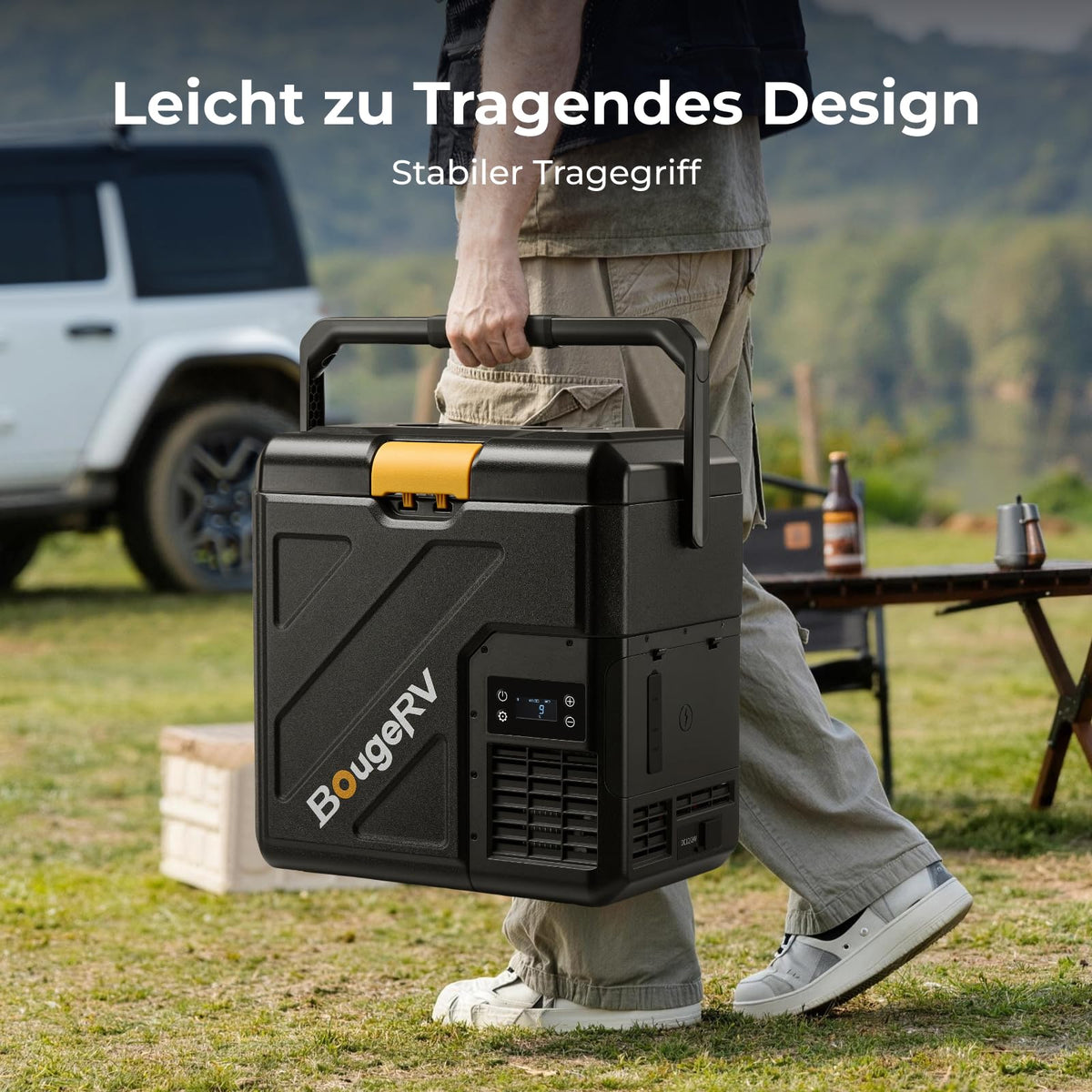 Kompressorkühlbox CRH20 20L, Akku 240Wh, -20°C bis 20°C, App-Steuerung IPX4, 12V/24V/230V, Camping Reisen 2026