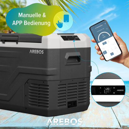 Kompressor Kühlbox 35 Liter App Smart Steuerung USB bis -20°C 12V 24V 230V Auto LKW Camping Boot Wohnmobil