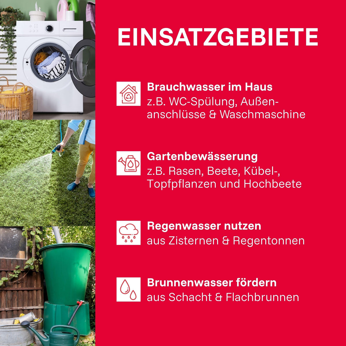 Hauswasserwerk HWW INOX 1300 Plus F 1200W Jet Pumpe 4350 l/h 50m Förderhöhe Druckkessel Vorfilter wartungsfrei