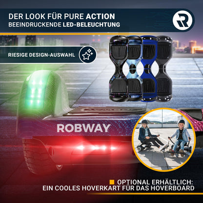 Hoverboard W1 für Kinder Jugendliche & Erwachsene APP Steuerung 2 x 350 Watt Self Balance Funktion Bluetooth