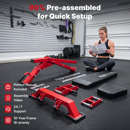 Hantelbank verstellbar bis 1050 kg Homegym Schrägbank Flachbank Negativbank 90% vormontiert