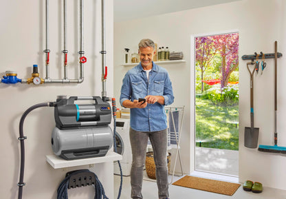 Hauswasserwerk 6300 SilentComfort 25l Speicher Filter 6300 l/h Trockenlaufsicherung leise Bluetooth App 9068 20