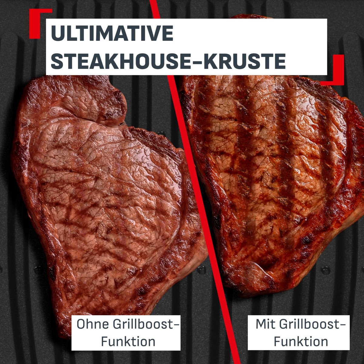 OptiGrill Elite XL Kontaktgrill 16 Programme Digitales Display Garstufenanzeige Grillboost Edelstahl GC760D12
