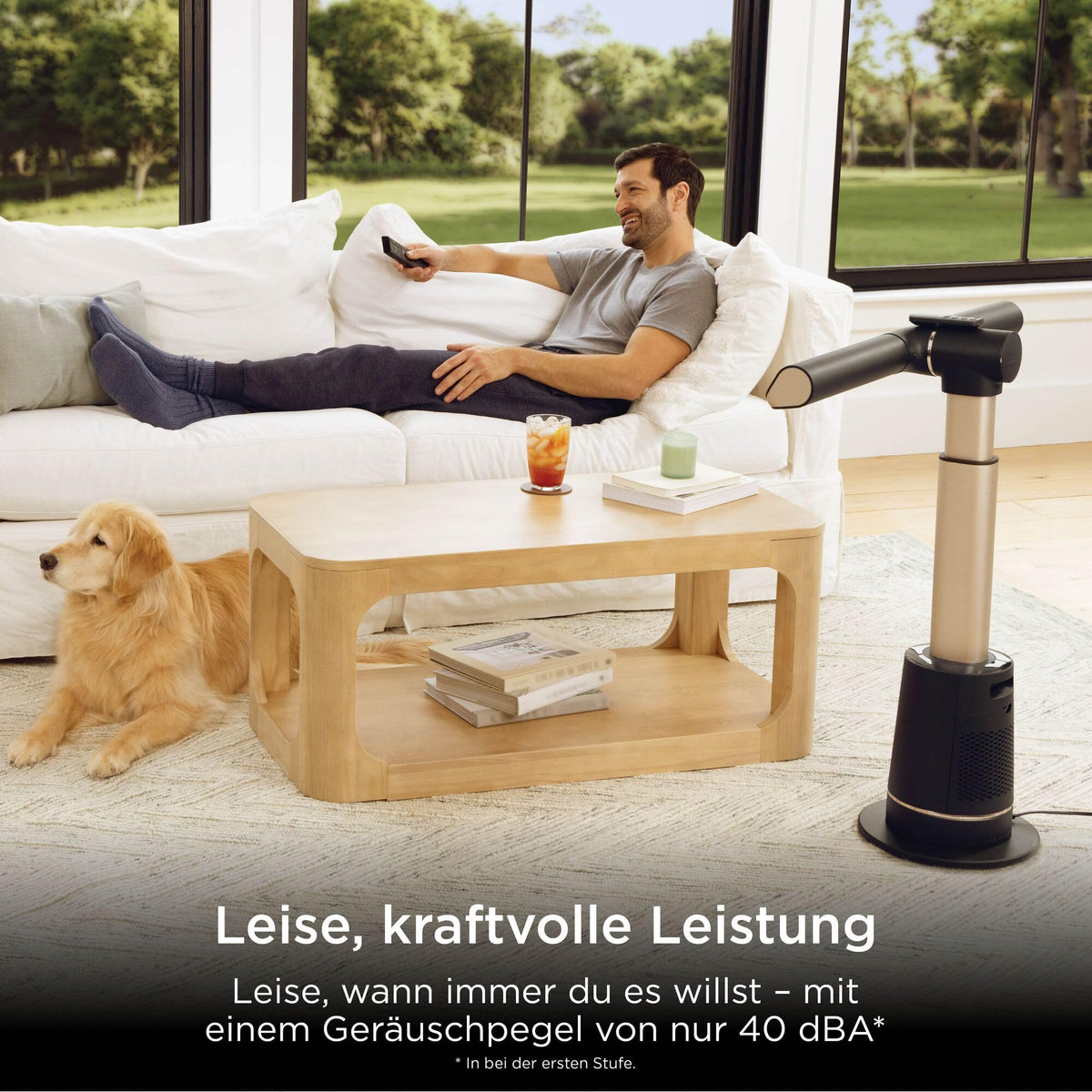 Turmventilator TurboBlade TF200SEU, leise, Fernbedienung, 10 Stufen, 180° Oszillation, Timer, 20 m Reichweite