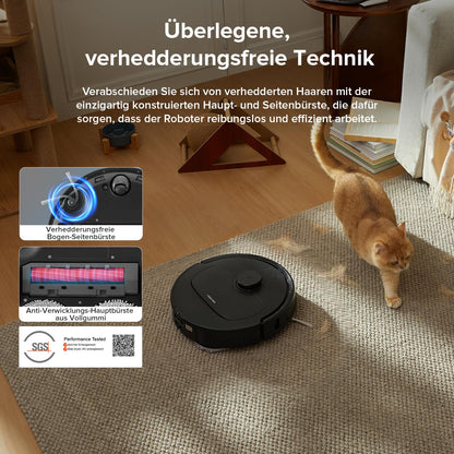 QV 35A Set Wischsaugroboter mit 8000 Pa Saugkraft Reactive Tech 10 mm Mopp Lifting LiDAR All in One Dock