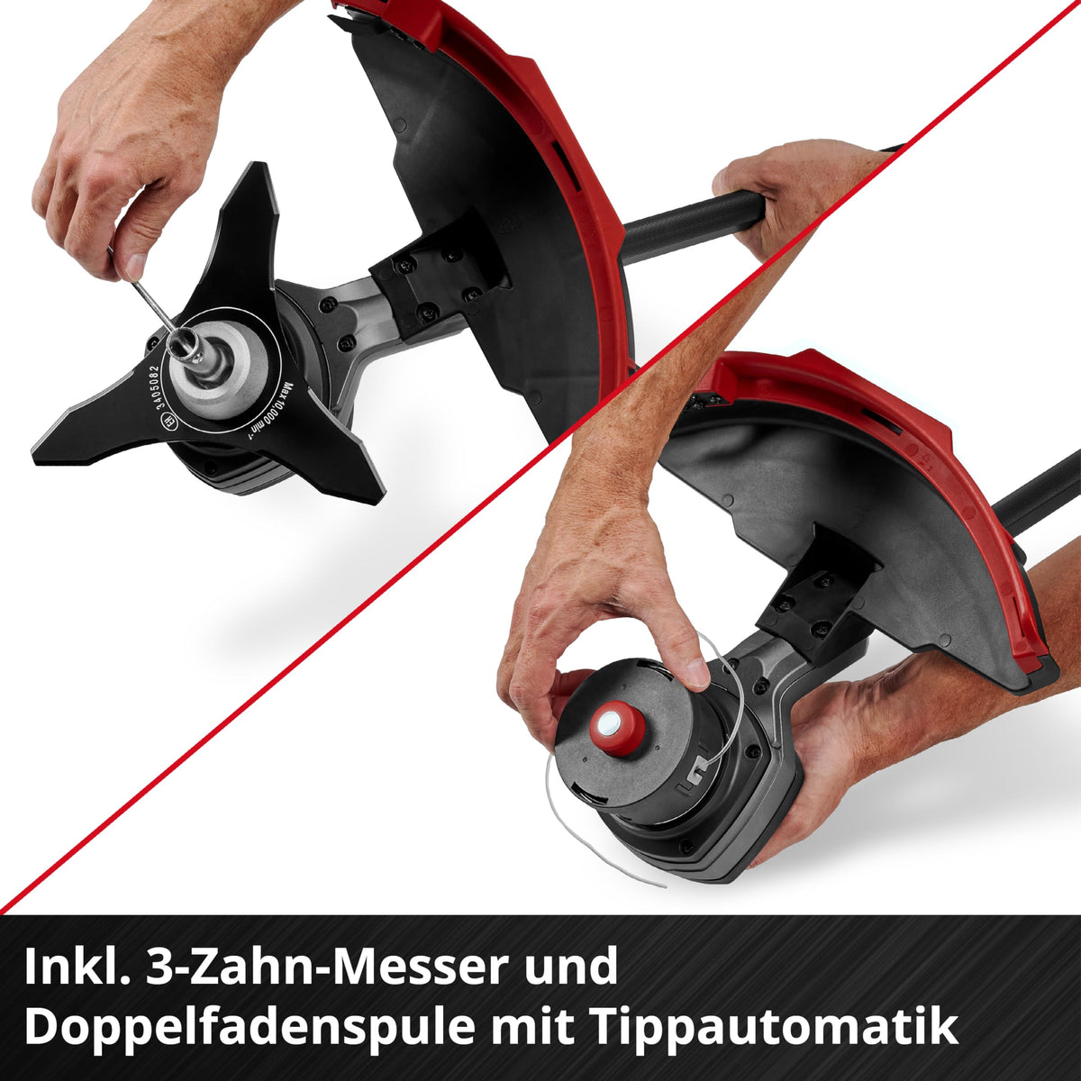 Akku-Sense GP-BC 36/430 Li BL-Solo PXC, 36 V, 1,0 kW, brushless, 43 cm Schnittbreite, Doppelfaden, ohne Akku