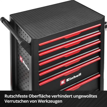 Werkstattwagen unbestückt, 6 Schubladen, Interlocksystem, Kugellagerschienen, Tragkraft 135 kg, Feststellrollen