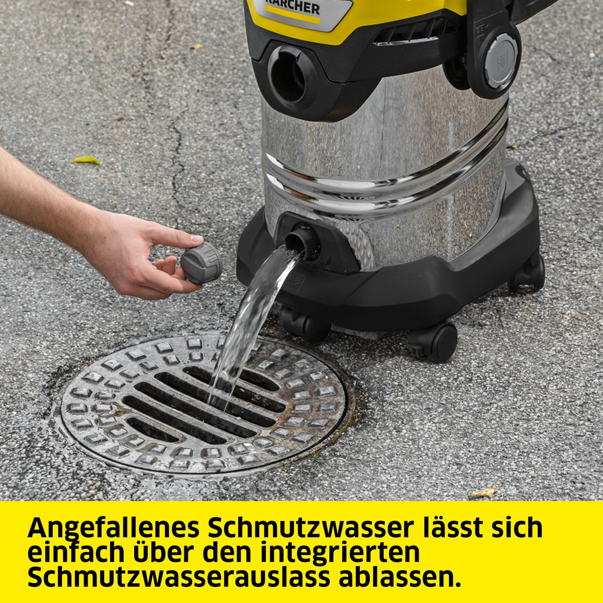 Nass Trockensauger WD 7 Control P S 30 l 1400 W FILTelligence Blasfunktion Fernbedienung Steckdose Edelstahl