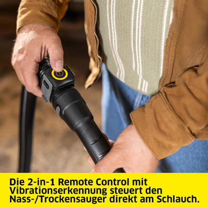 Nass Trockensauger WD 7 Control P S 30 l 1400 W FILTelligence Blasfunktion Fernbedienung Steckdose Edelstahl