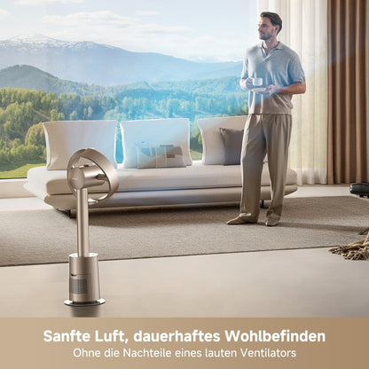 MF10 Rotorloser Ventilator 270° Luftzirkulation 16x AirBoost temperaturadaptiver Luftstrom App Sprachsteuerung