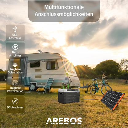 Kompressor Kühlbox 35 Liter App Smart Steuerung USB bis -20°C 12V 24V 230V Auto LKW Camping Boot Wohnmobil