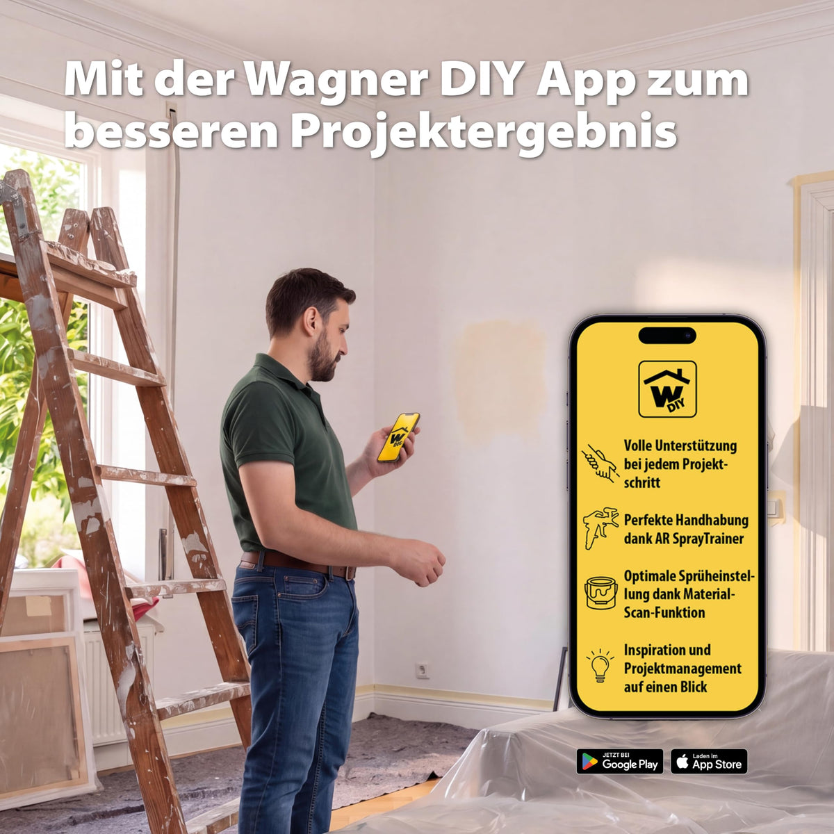 Airless Sprühsystem Control Pro 350 R Wandfarbe Latex Lack Lasur 15m² in 2min 110bar Druckregler Schlauch 15m