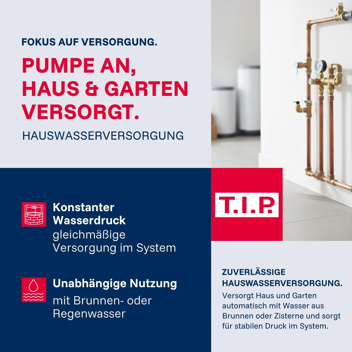 Hauswasserwerk HWW INOX 1300 Plus F 1200W Jet Pumpe 4350 l/h 50m Förderhöhe Druckkessel Vorfilter wartungsfrei