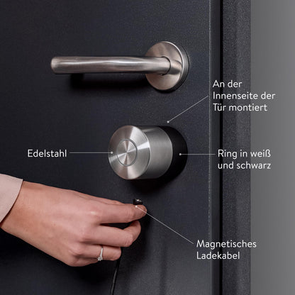 Smart Lock Pro mit Bluetooth, WLAN, Matter, Smart Home, Fernsperren, einfache Nachrüstung ohne Zylindertausch