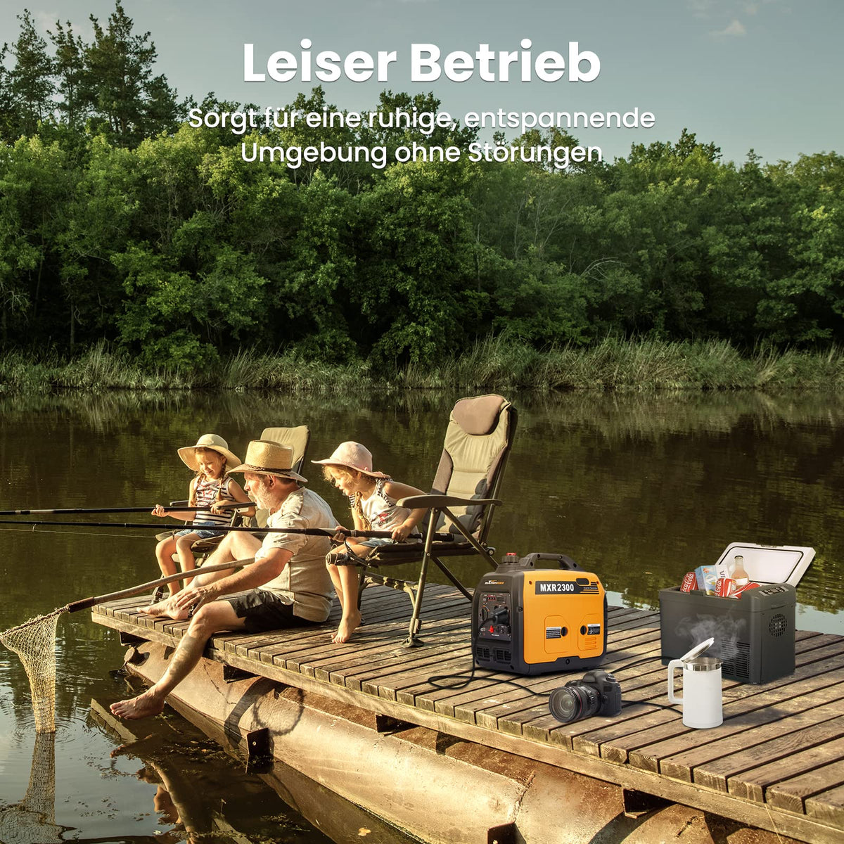 2300W Inverter Stromerzeuger Benzin leise 4 Takt tragbar 18,5kg für Camping Wohnmobil USB 230V Steckdosen
