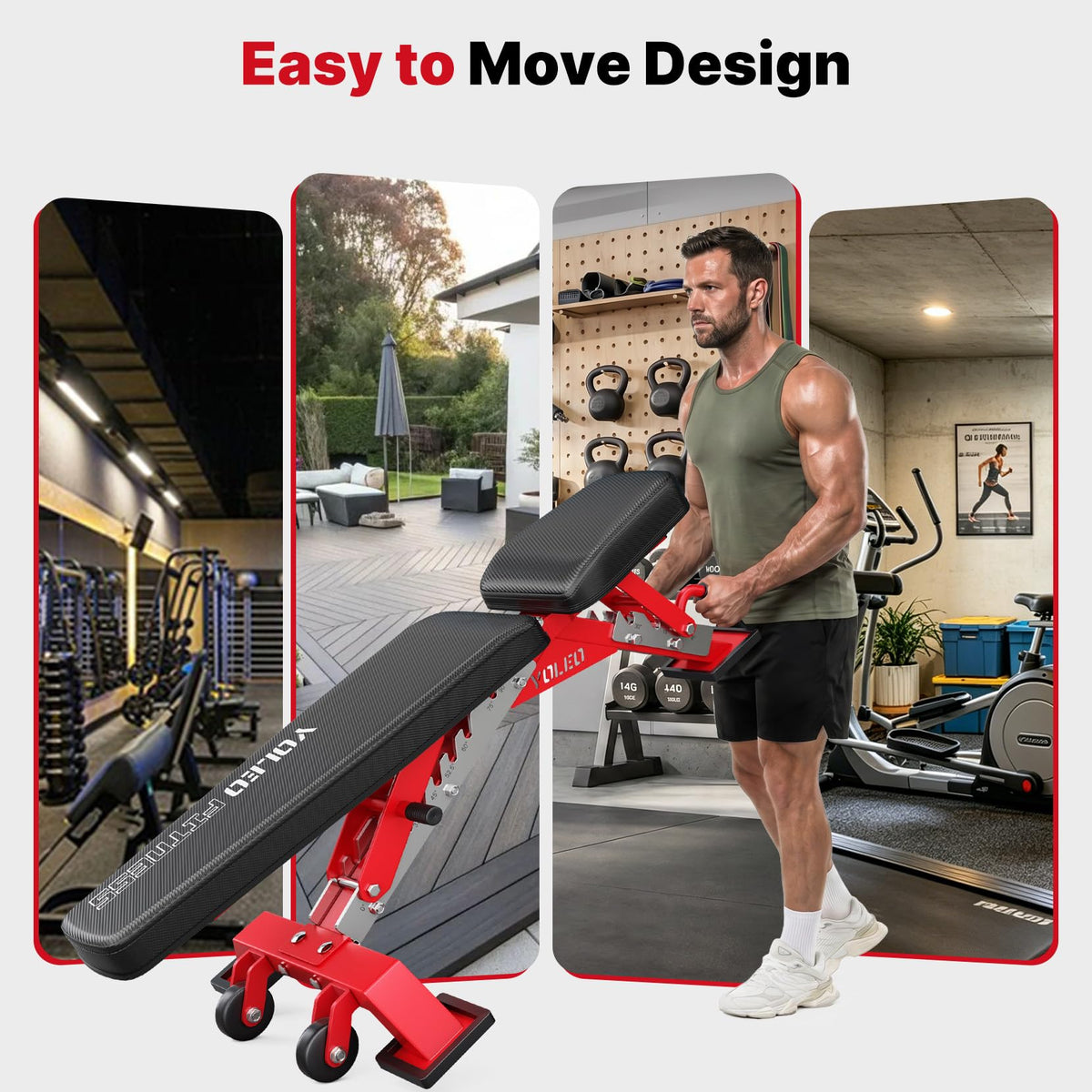 Hantelbank verstellbar bis 1050 kg Homegym Schrägbank Flachbank Negativbank 90% vormontiert