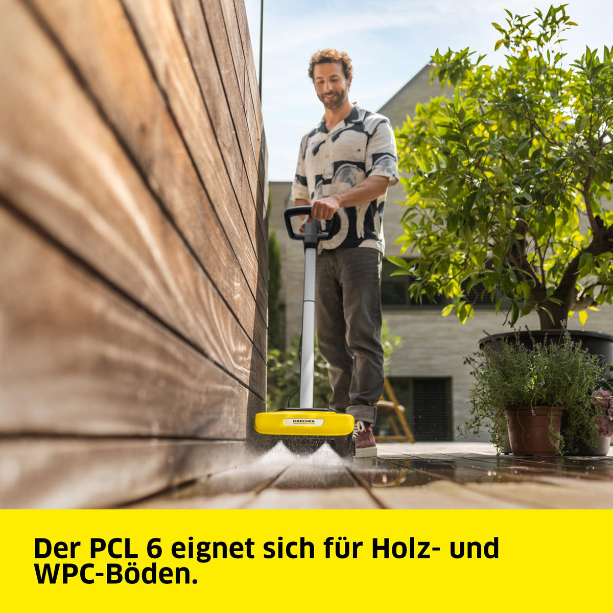 Terrassenreiniger PCL 6 Druck 10bar Wasser 180 l/h Breite 300 mm Drehzahl 600 800 U/min Holz Kunststoffverbund