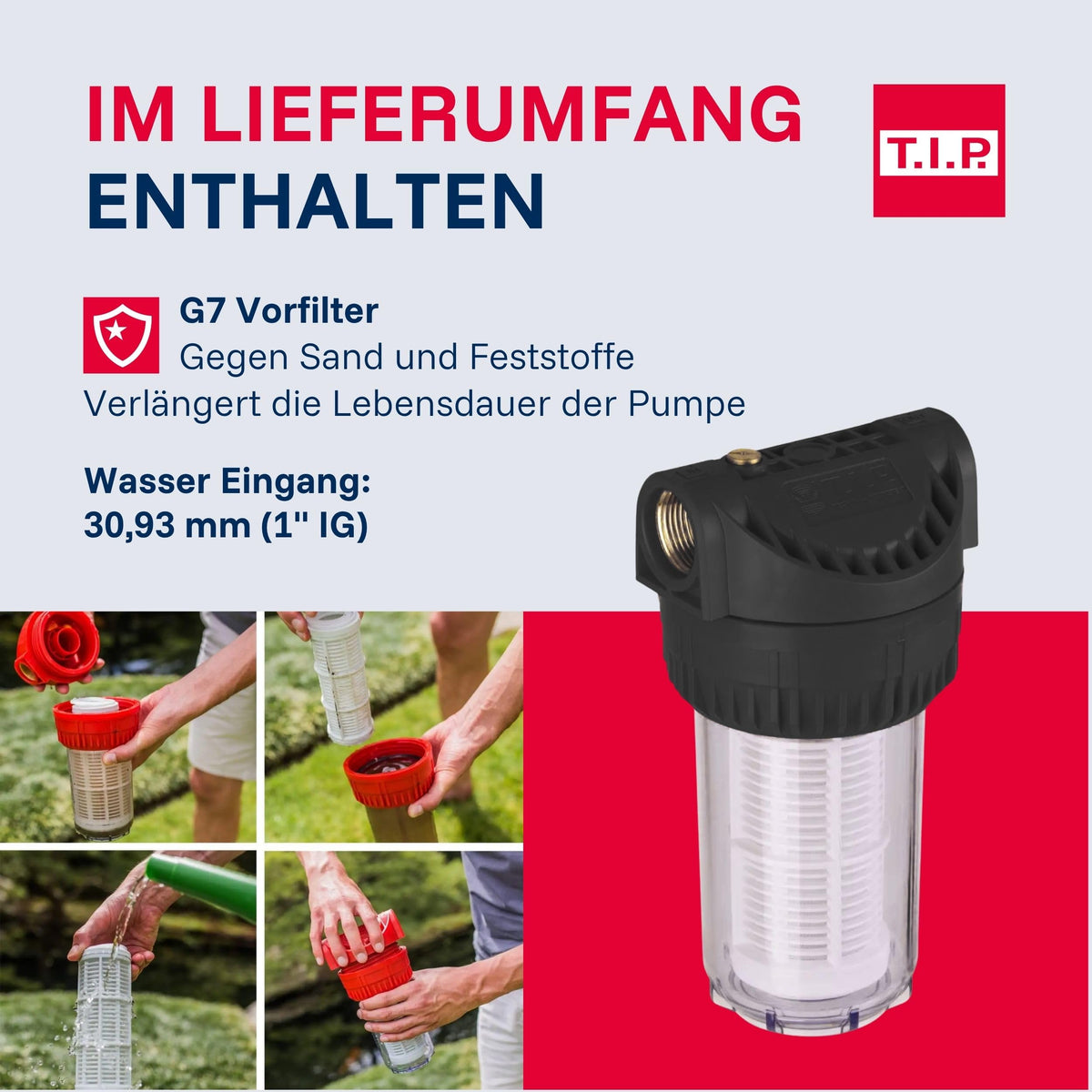 Hauswasserwerk HWW INOX 1300 Plus F 1200W Jet Pumpe 4350 l/h 50m Förderhöhe Druckkessel Vorfilter wartungsfrei