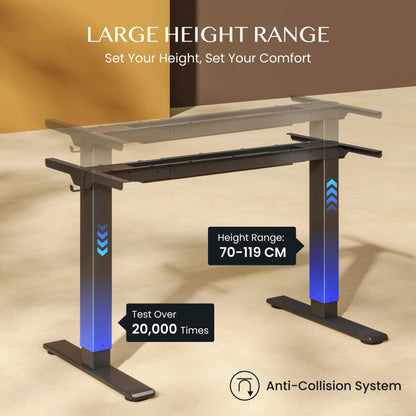 Höhenverstellbares Tischgestell E1 Pro Doppelmotor Kabelmanagement LED Höhenanzeige 4 Speicher Büro Homeoffice