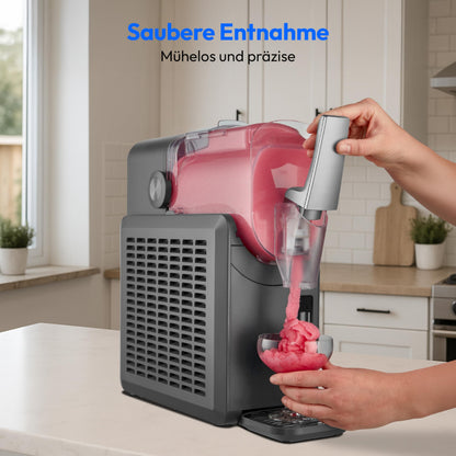 Slush Maschine mit Kompressor 2,6L Slush Eis 1,9L Fassung 5 Modi 30 bis 60 Min Slush Ice Maker MD12090
