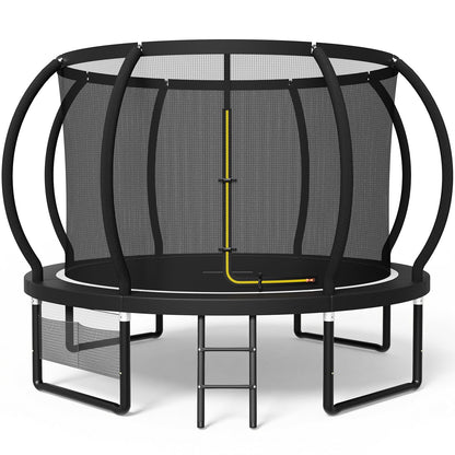 Kindertrampolin Gartentrampolin Ø 228/305/366/427/488 cm GS Zertifikat Sicherheitsnetz rund Leiter Schuhbeutel