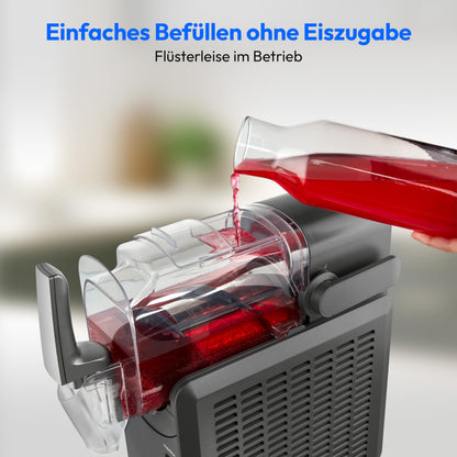 Slush Maschine mit Kompressor 2,6L Slush Eis 1,9L Fassung 5 Modi 30 bis 60 Min Slush Ice Maker MD12090