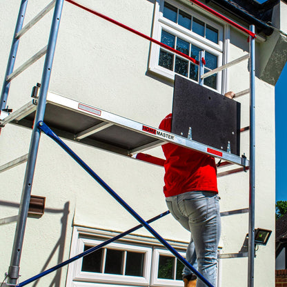 Heimwerken Gerüstturm fahrbares Arbeitsgerüst schnelle Montage Aluminium Arbeitsbühne 4 Meter