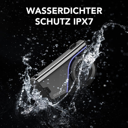 60S Helm Kommunikationssystem Mesh 3.0 Wave Bluetooth Intercom IPX7 24h Akku 2km Reichweite Sound 2. Gen
